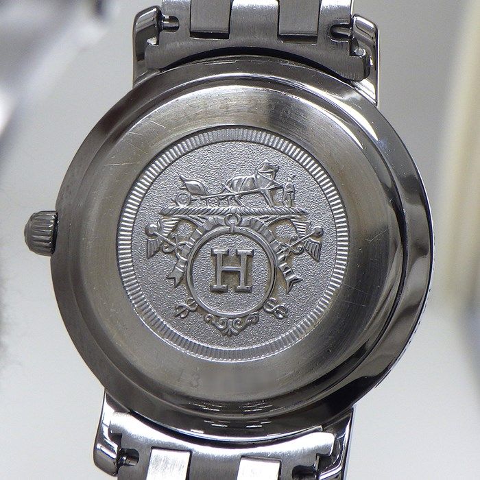 HERMES Clipper CL4.220 Quartz Watch with Ivory Dial - Exquisite Craftsmanship