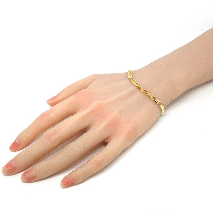 K18YG Double Link Bracelet - Exquisite Japanese Craftsmanship