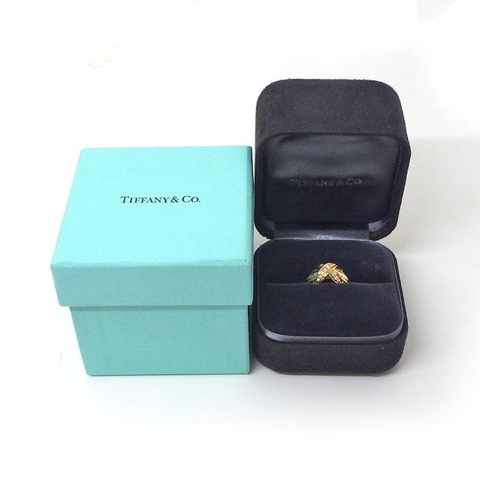 Tiffany & Co. Signature X Cross Diamond Ring in 18K Yellow Gold