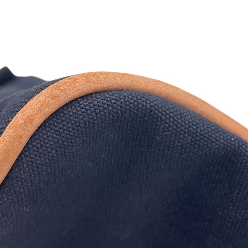 HERMES Bolide Pouch TGM in Navy Canvas & Leather - Unisex