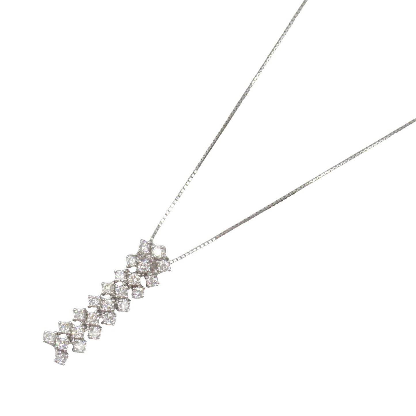 Exquisite K18WG Diamond Necklace - 1.00ct Elegance