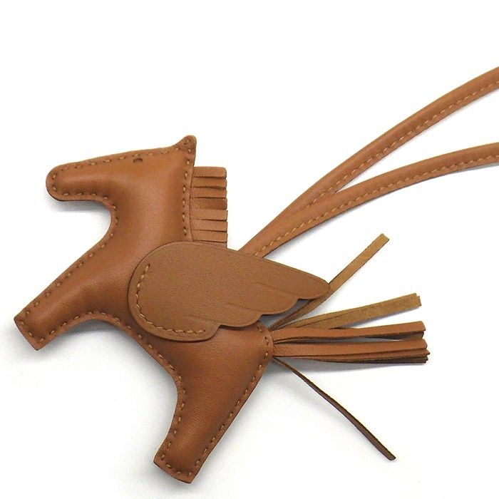 HERMES Rodeo Pegasus PM Bag Charm - Gold Swift Leather 2024