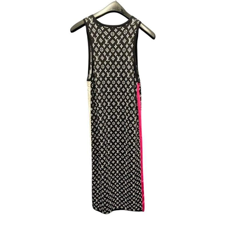 Louis Vuitton Monogram Silk Sleeveless Dress - Black XS