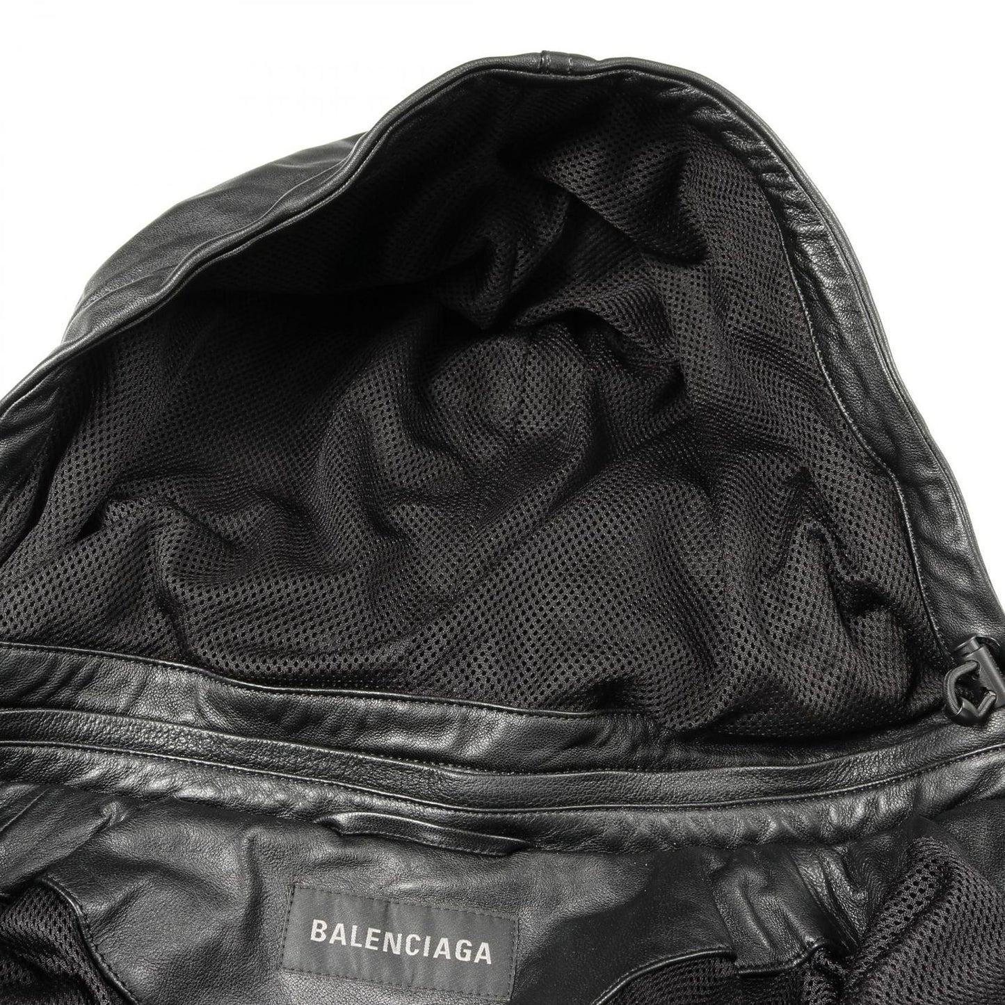 BALENCIAGA 3B Sports Icon Track Jacket in Luxurious Black Leather