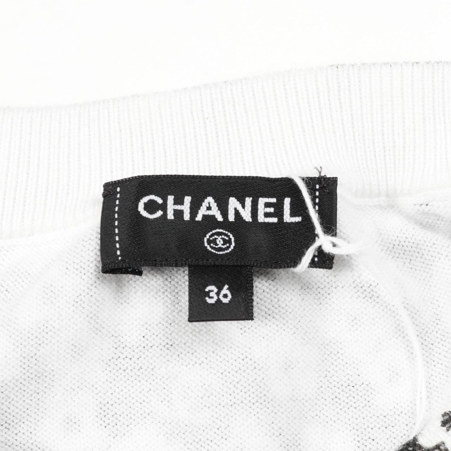 CHANEL Coco Mark Cotton Top in Gray - Timeless Elegance