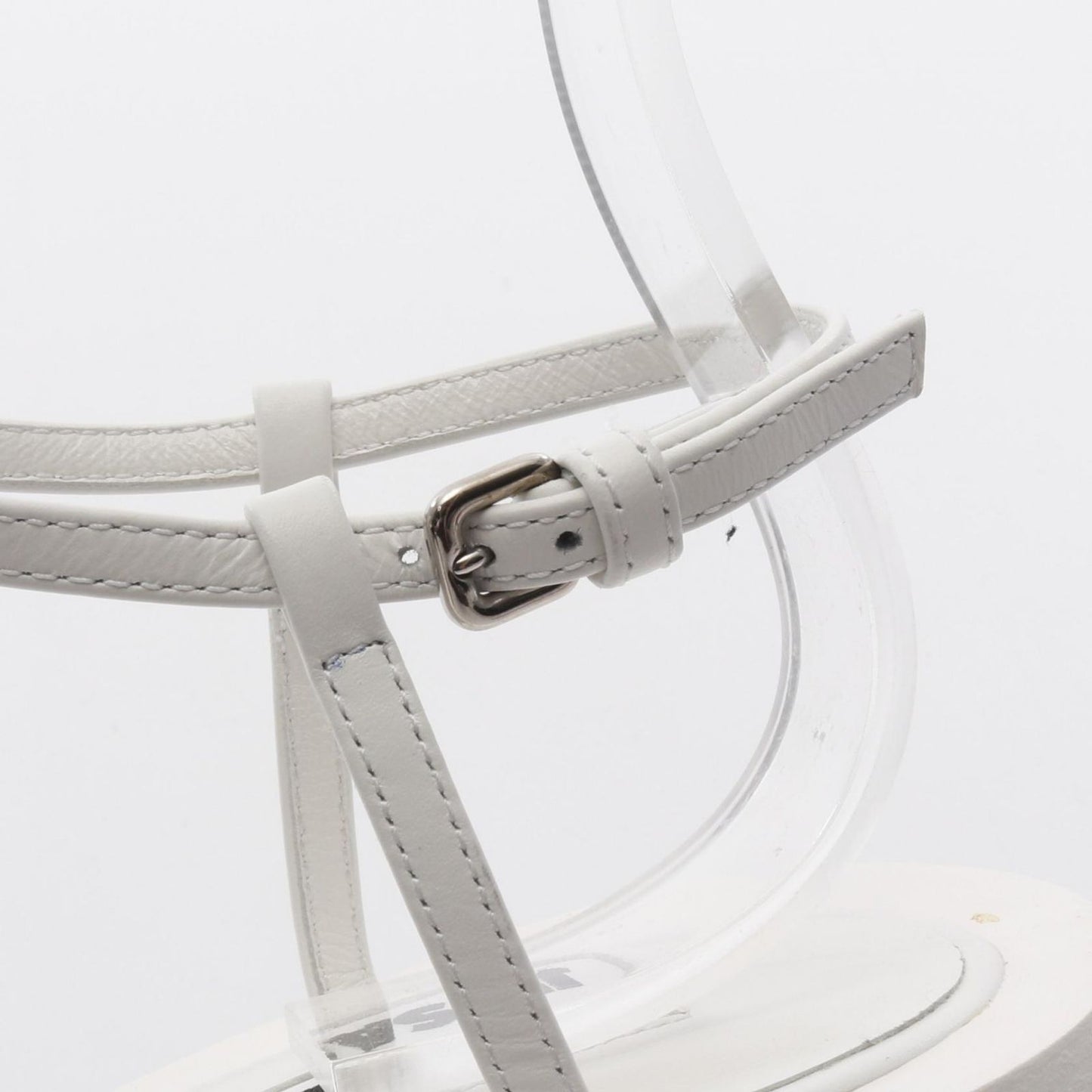 JIL SANDER White Leather Sandals - Timeless Elegance