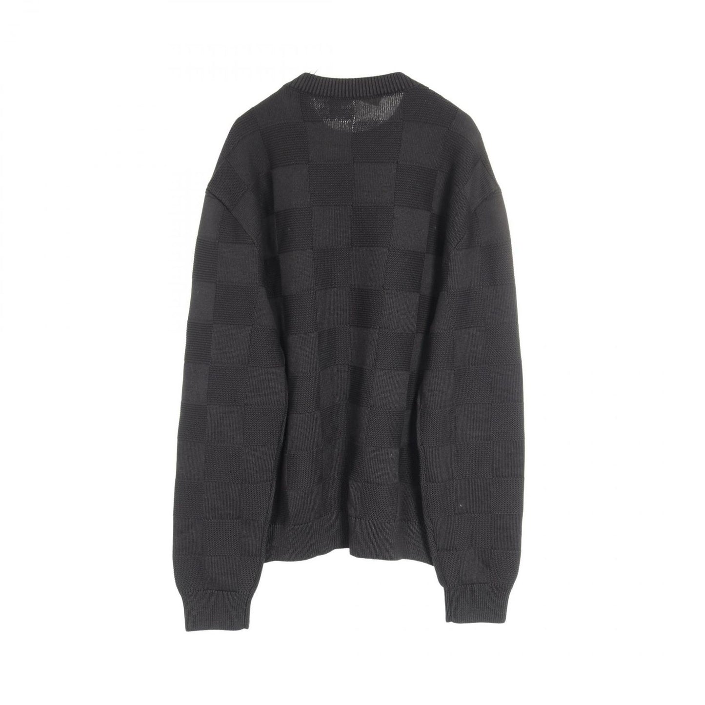 Louis Vuitton Damier Knit Sweater - Timeless Elegance in Black