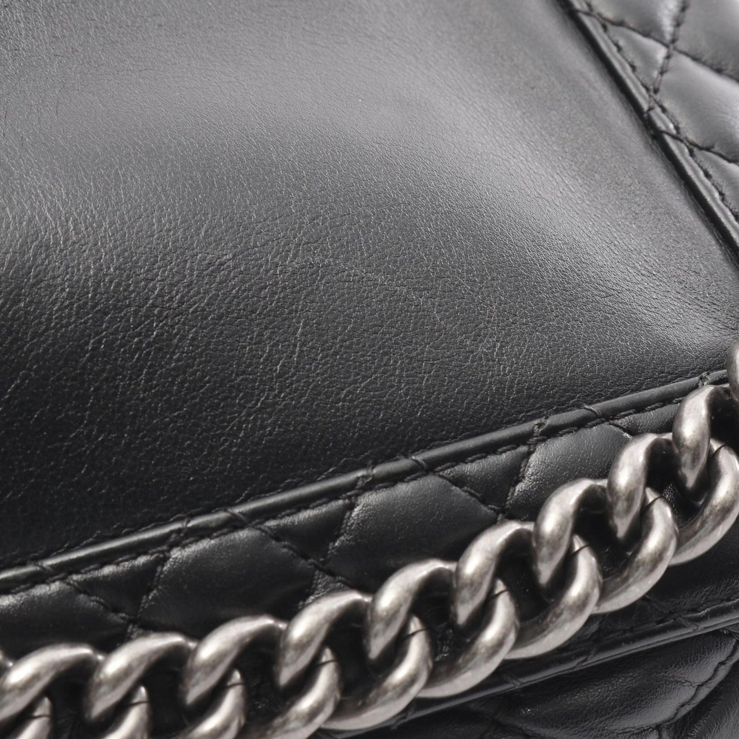 CHANEL Boy Chanel Black Leather Shoulder Bag - Timeless Elegance