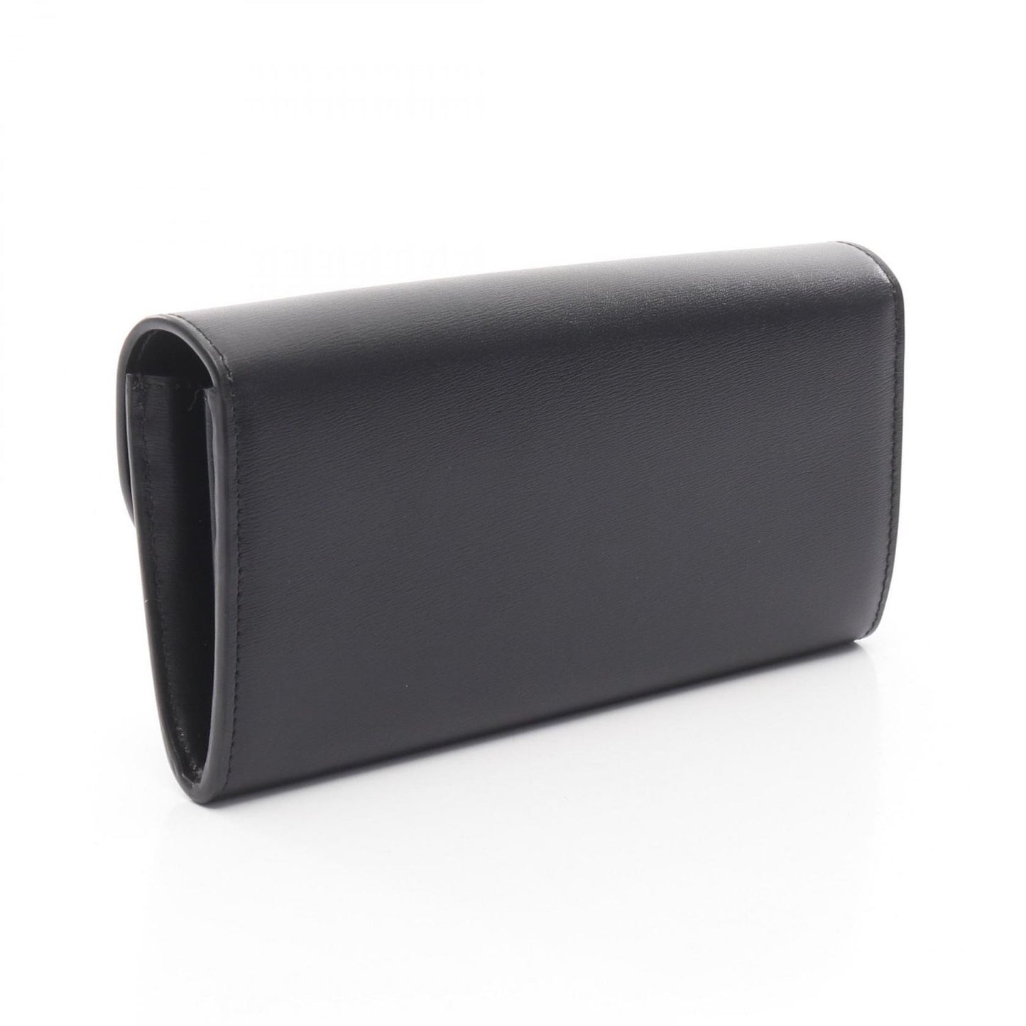 CELINE Triomphe Black Leather Large Wallet - Timeless Elegance