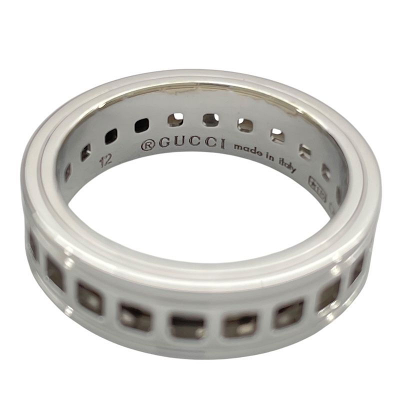 GUCCI K18WG Scroll Ring - Exquisite Silver Jewelry for Women