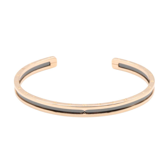 BVLGARI B-zero1 Open Bangle in K18PG and Ceramic - 17.5cm