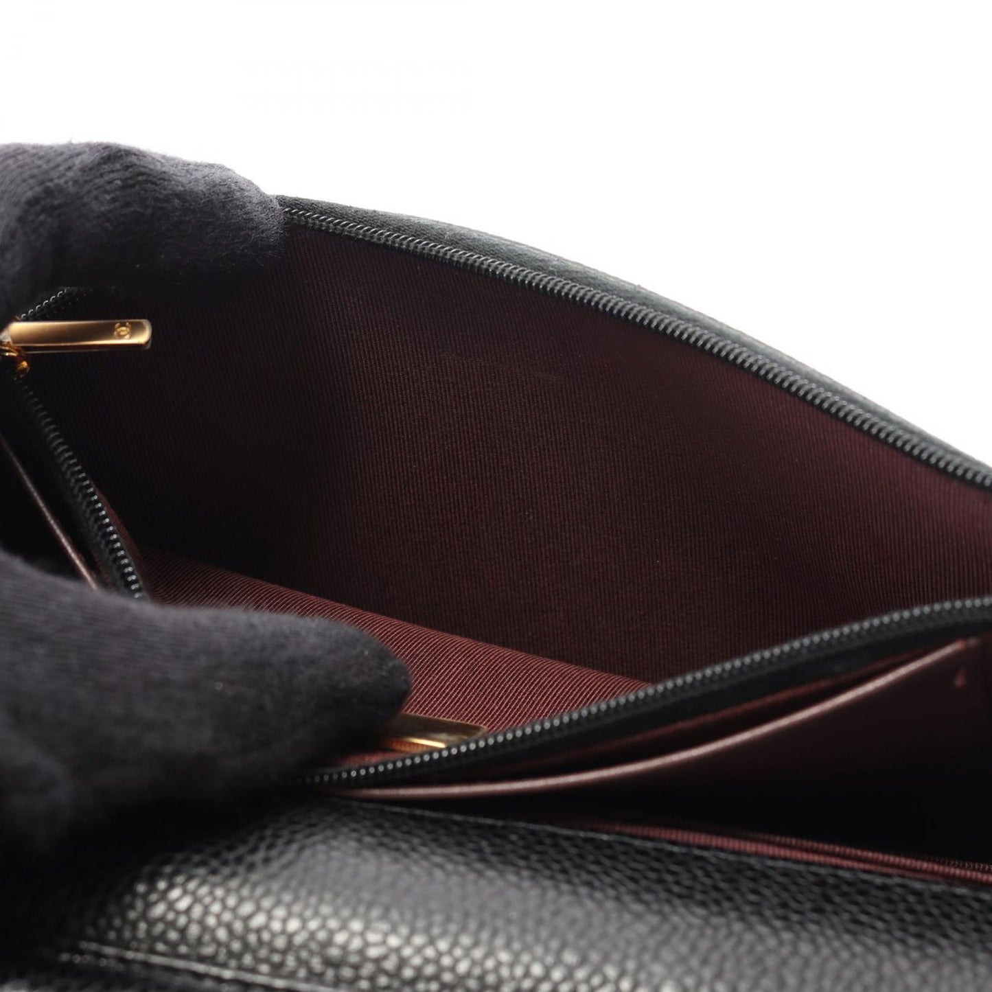 CHANEL Matelassé Shoulder Bag AP0250 in Black Caviar Leather