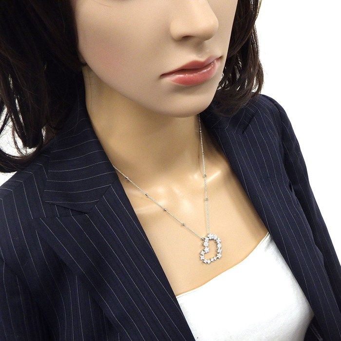 Exquisite Open Heart Diamond Necklace in K18 White Gold - 1.24ct