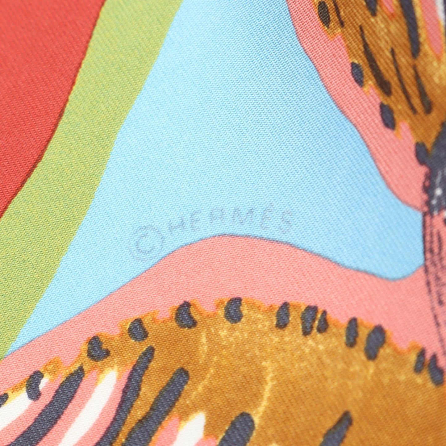 HERMES Nuba Mountain Silk Scarf - Bordeaux & Multicolor