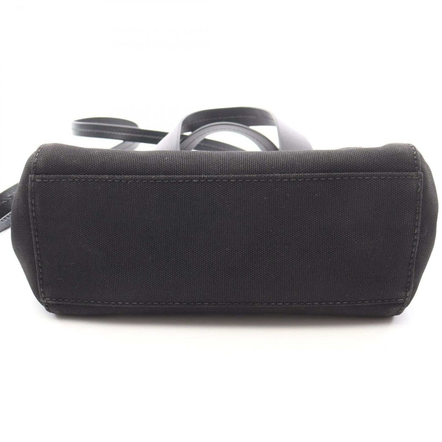 Miu Miu CANAPA Tote Bag - Black Canvas & Leather, 2-Way Handbag