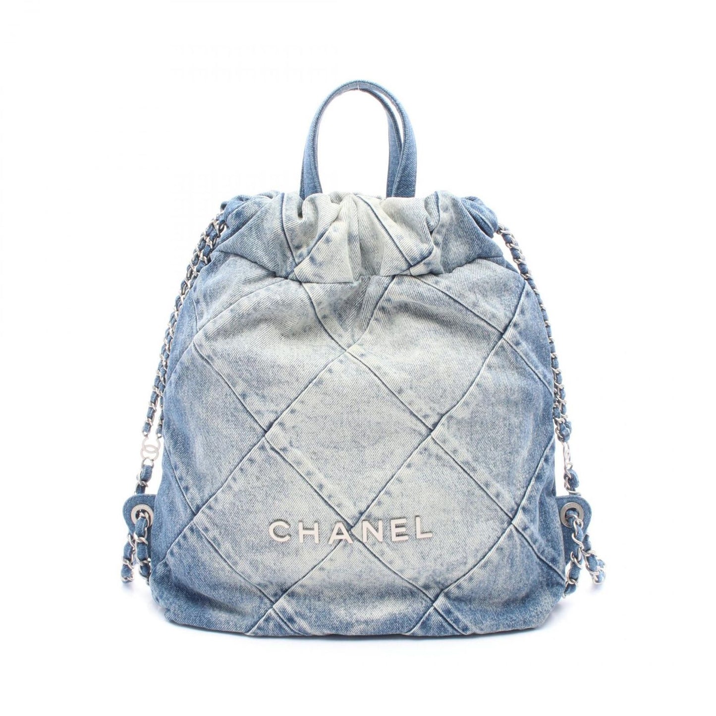 CHANEL 22 Denim Blue Backpack - Timeless Elegance