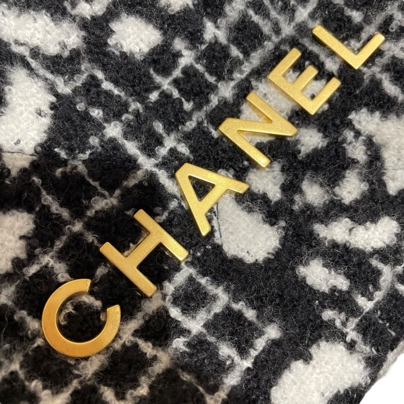 CHANEL Mini 22 Bag in Black & White with Gold Hardware