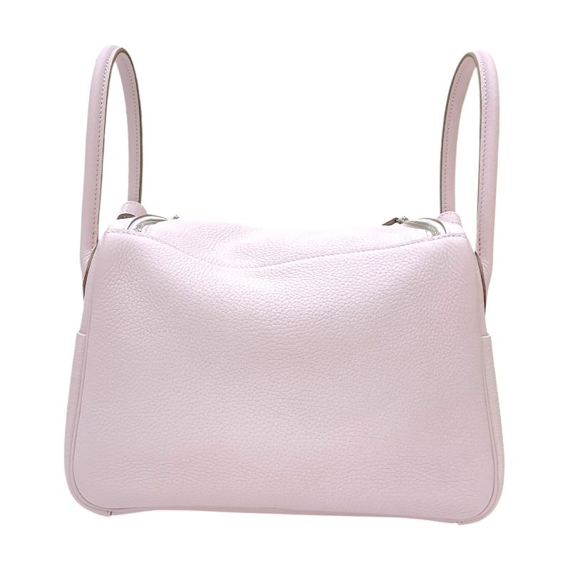 HERMES Lindy 26 Verso Handbag in Mauve Pale & Natural