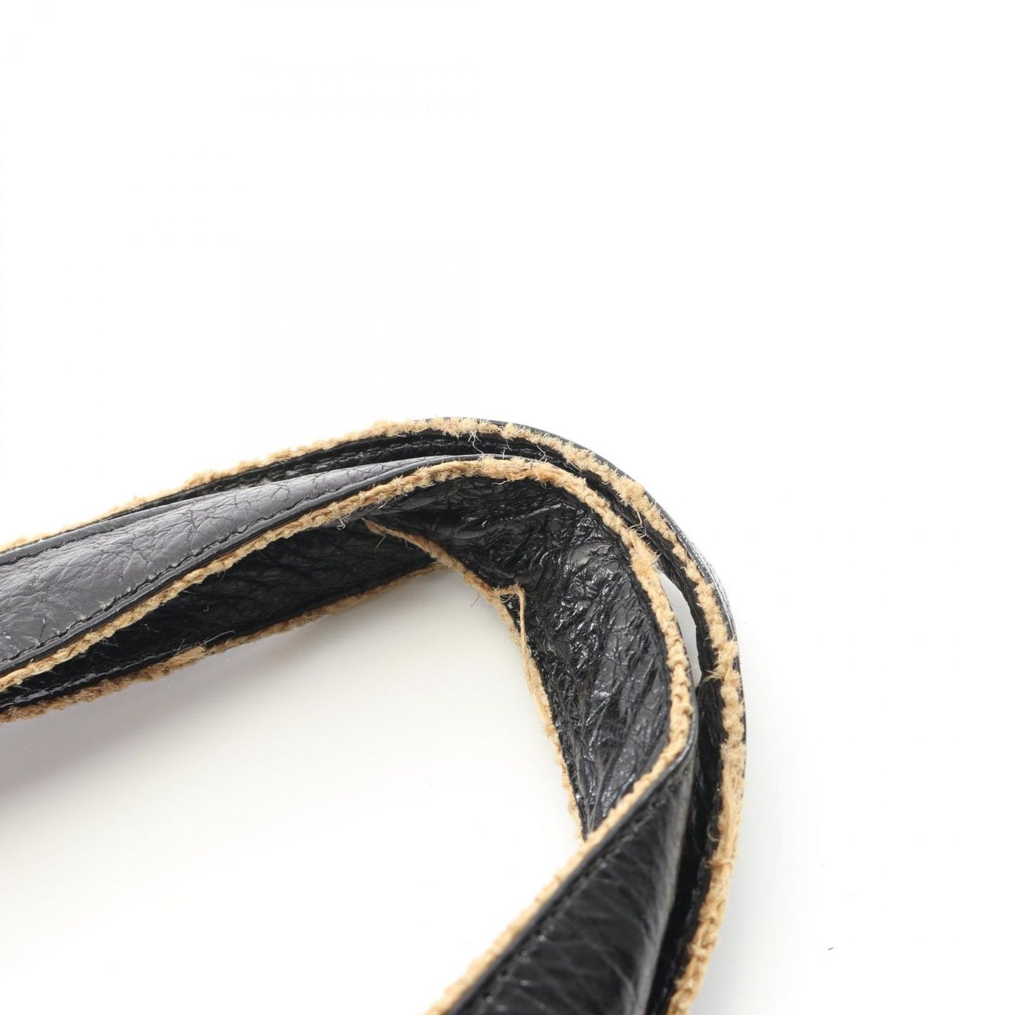 CHROME HEARTS Horseshoe Beach Bag - Beige & Black Leather Tote