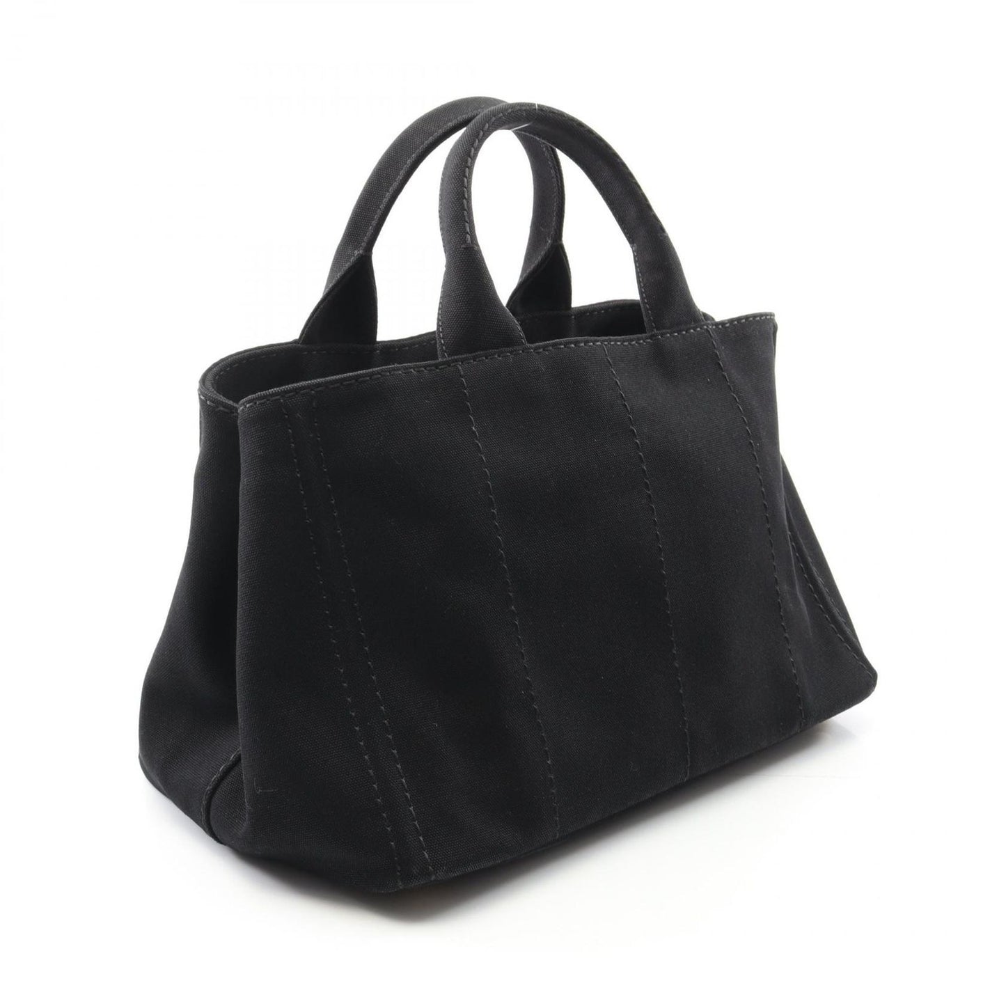 PRADA CANAPA Tote Bag in Black Canvas - Timeless Elegance