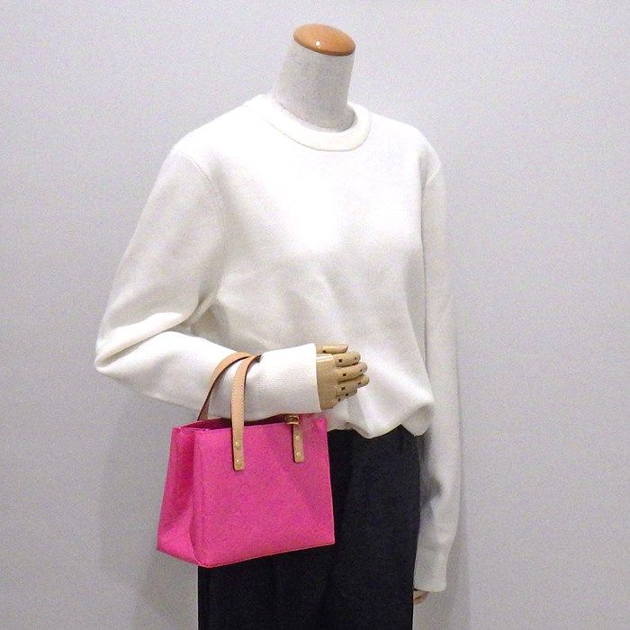 Louis Vuitton Neo Pink Vernis Leather Reed PM Handbag
