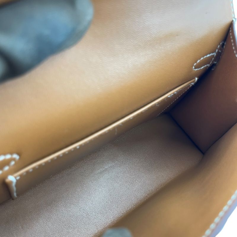 HERMES Mini Kelly Shoulder Bag - Gold with Gold Hardware