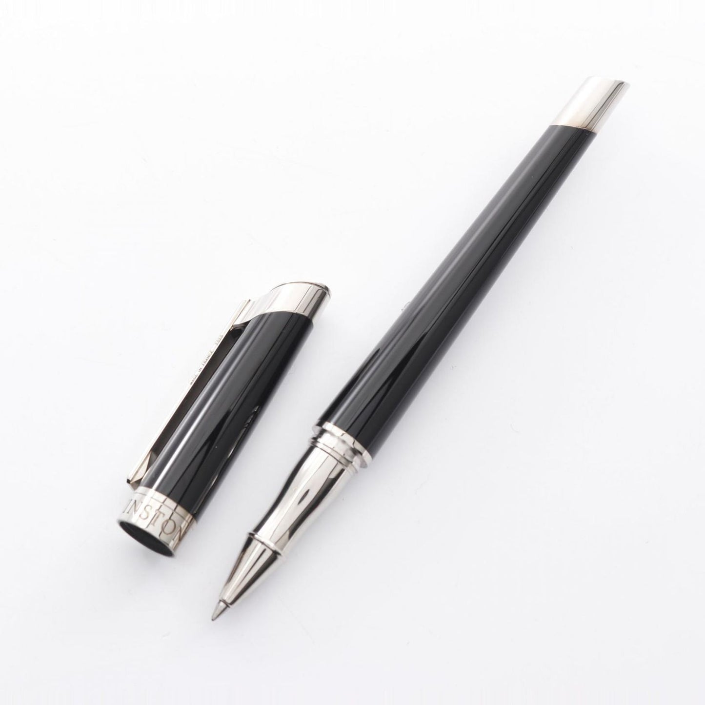 HARRY WINSTON Rollerball Pen 613-P-PP-BK - Exquisite Black & Silver