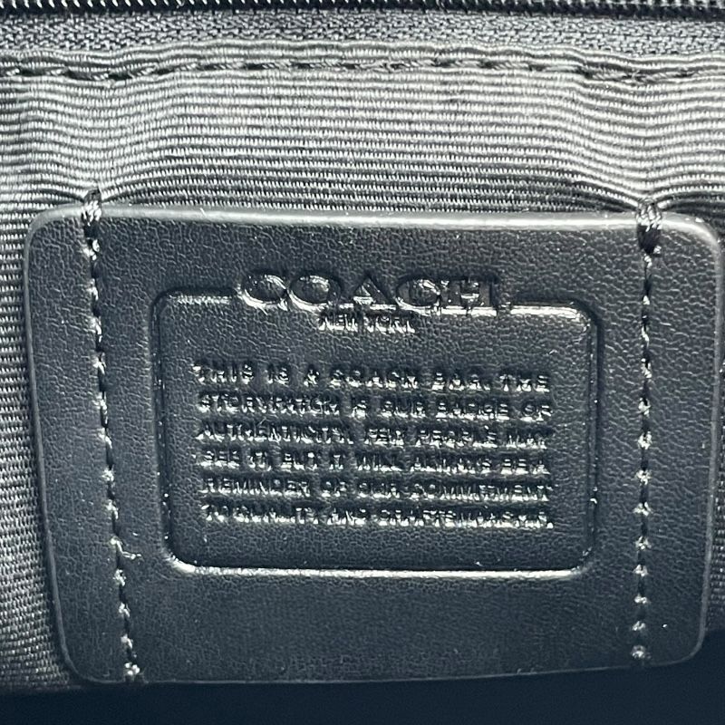 COACH Signature 2WAY Black Canvas & Leather Shoulder Bag
