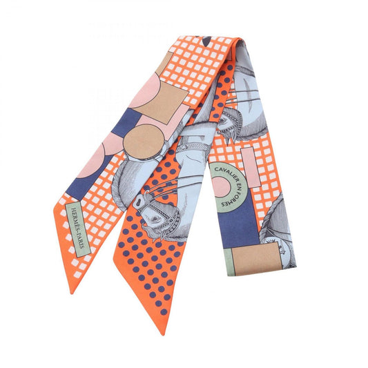 HERMES Cavalier en Formes Twilly Scarf - Exquisite Silk Accessory