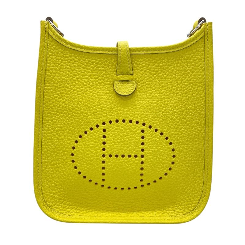 HERMES Evelyn TPM Lime Togo Leather Shoulder Bag - Exclusive