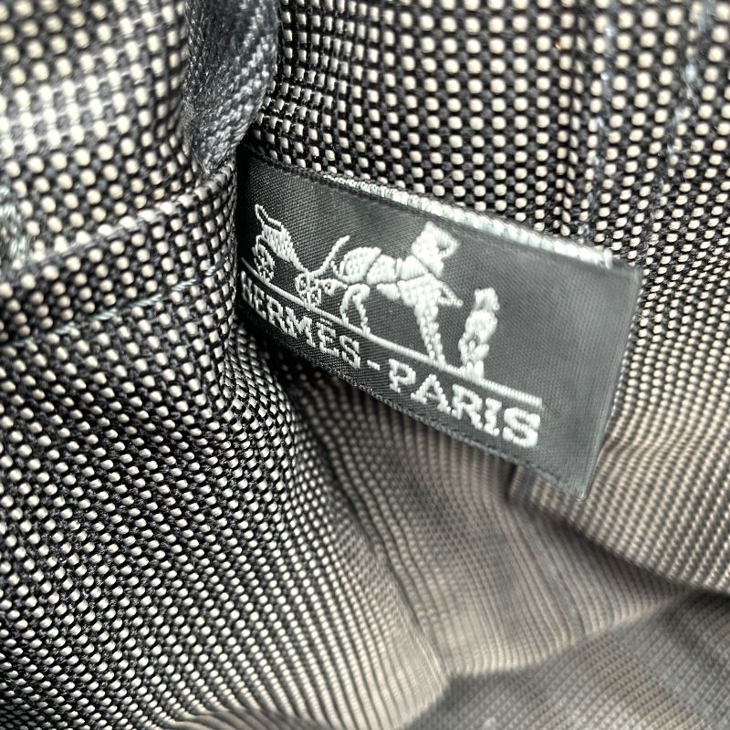 HERMES Aile Line MM Tote in Grey Nylon/Canvas - Unisex Elegance