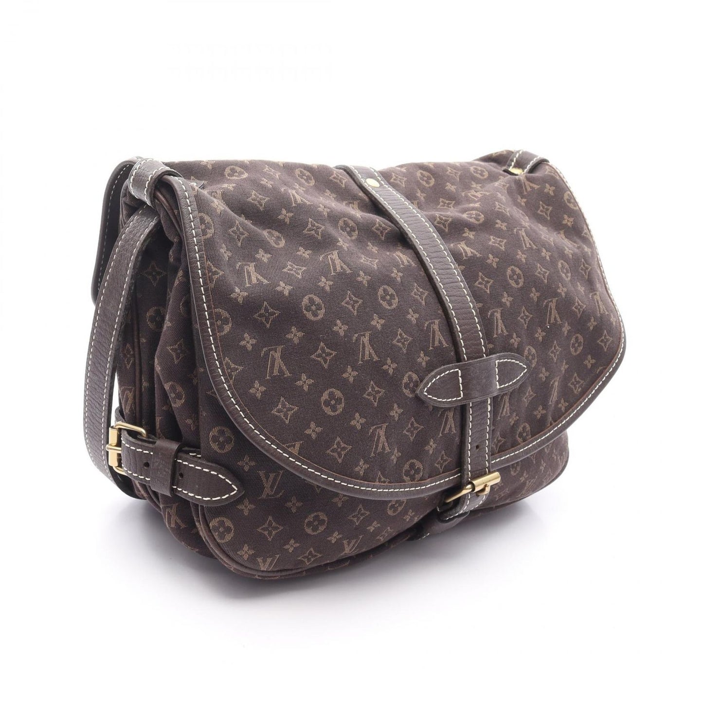 Louis Vuitton SoMure 30 Shoulder Bag in Ébène Canvas & Leather