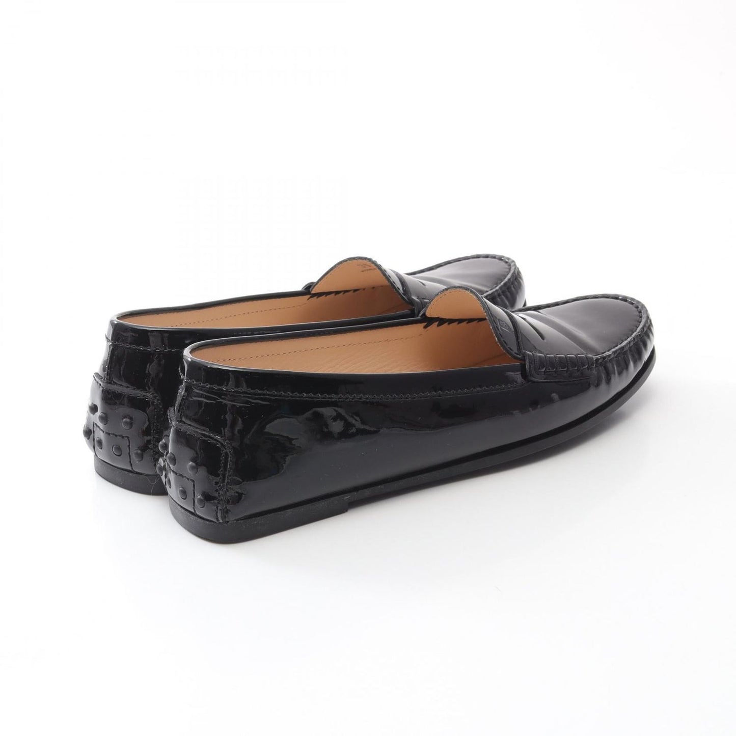 TOD'S Black Patent Leather Loafers - Timeless Elegance