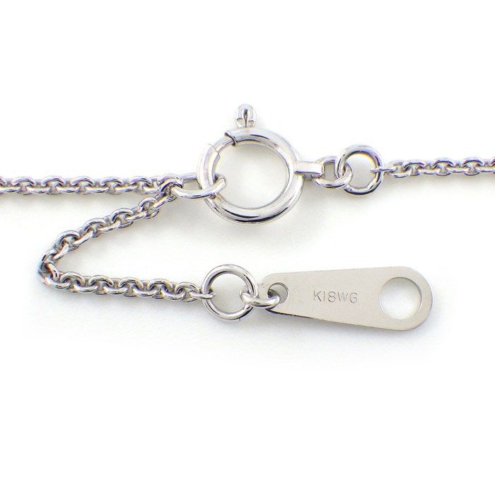 Exquisite 2Way Y-Shape Diamond Flower Necklace in K18 White Gold