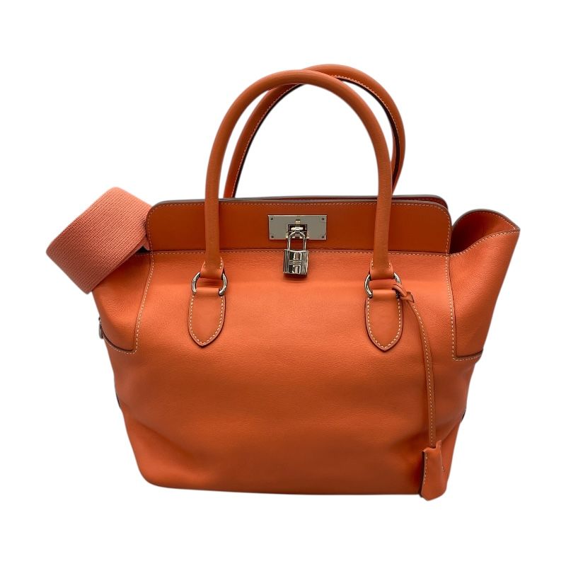 HERMES Toolbox 26 Flamingo Swift Leather Shoulder Bag