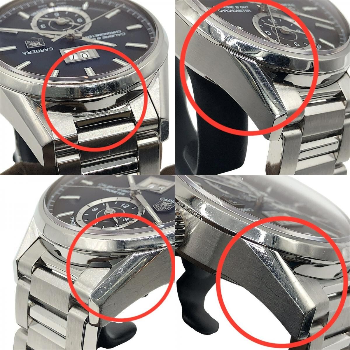 TAG Heuer Carrera Grand Date GMT WAR5010.BA0723 - Black & Silver Luxury Watch