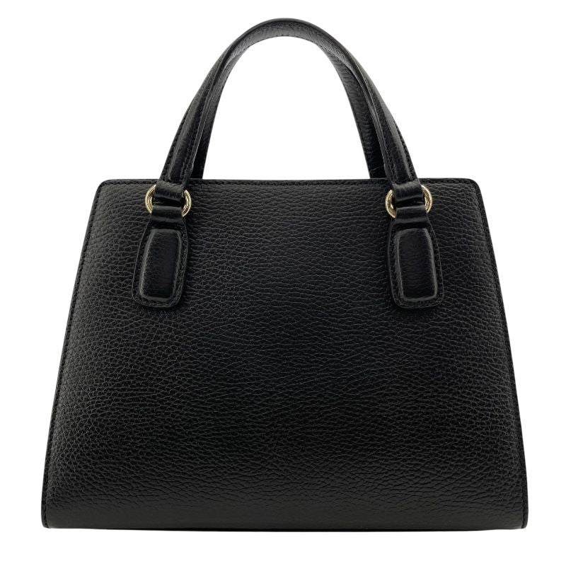 GUCCI Soho Interlocking G Band Bag - Black & Gold Hardware