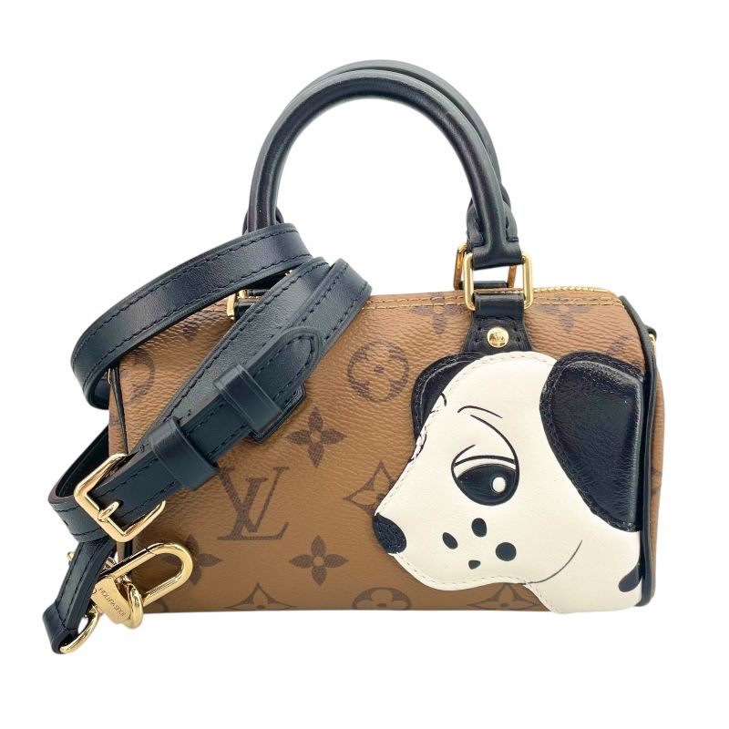 Louis Vuitton Nano Speedy M83688 Monogram Reverse Shoulder Bag