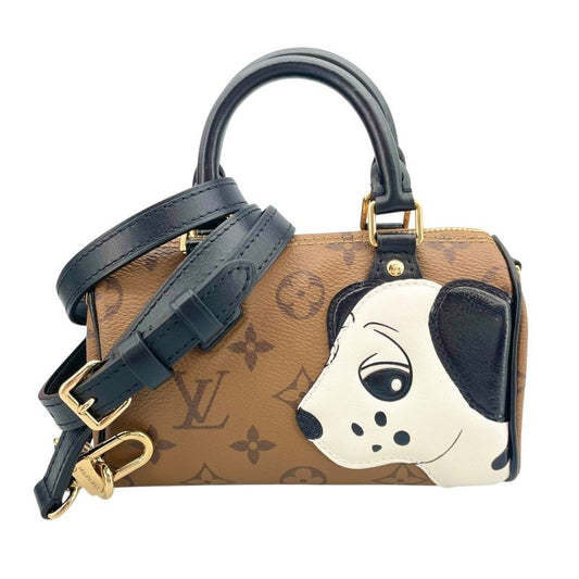 Louis Vuitton Nano Speedy M83688 Monogram Reverse Shoulder Bag