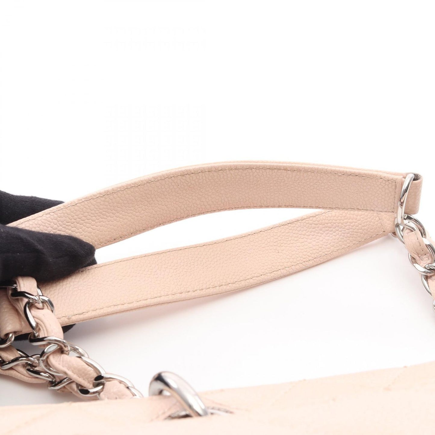 CHANEL Matelassé Grand Shopping Tote in Baby Pink Caviar Skin