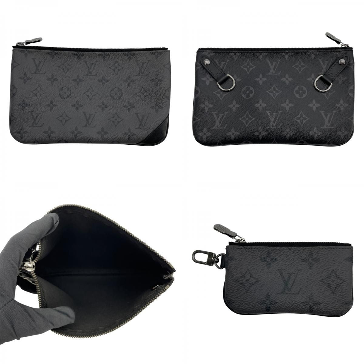 Louis Vuitton Trio Messenger Bag - Monogram Eclipse Black