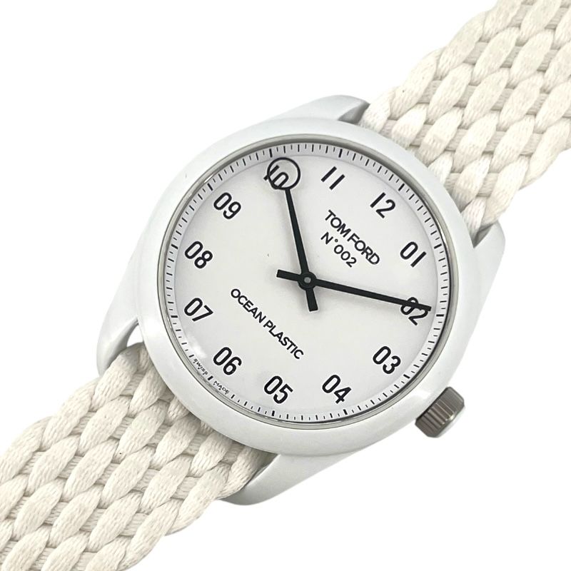 TOM FORD N.002 Ocean Plastic White Quartz Men's Watch