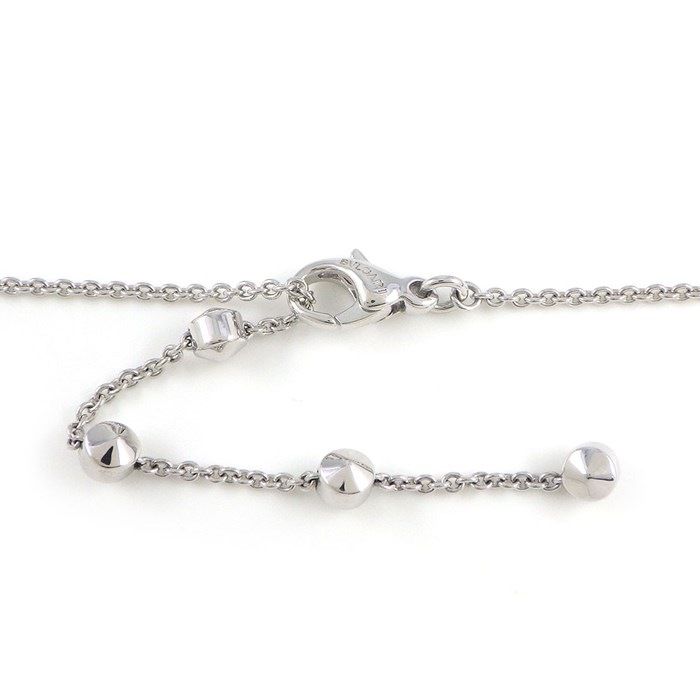 BVLGARI Lucia Latin Cross Diamond Necklace in K18 White Gold