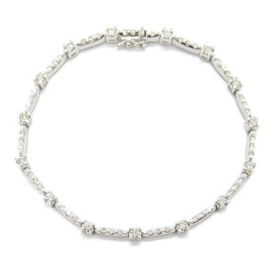 Exquisite K18WG Diamond Bracelet - 2.20ct Luxury Unisex Design