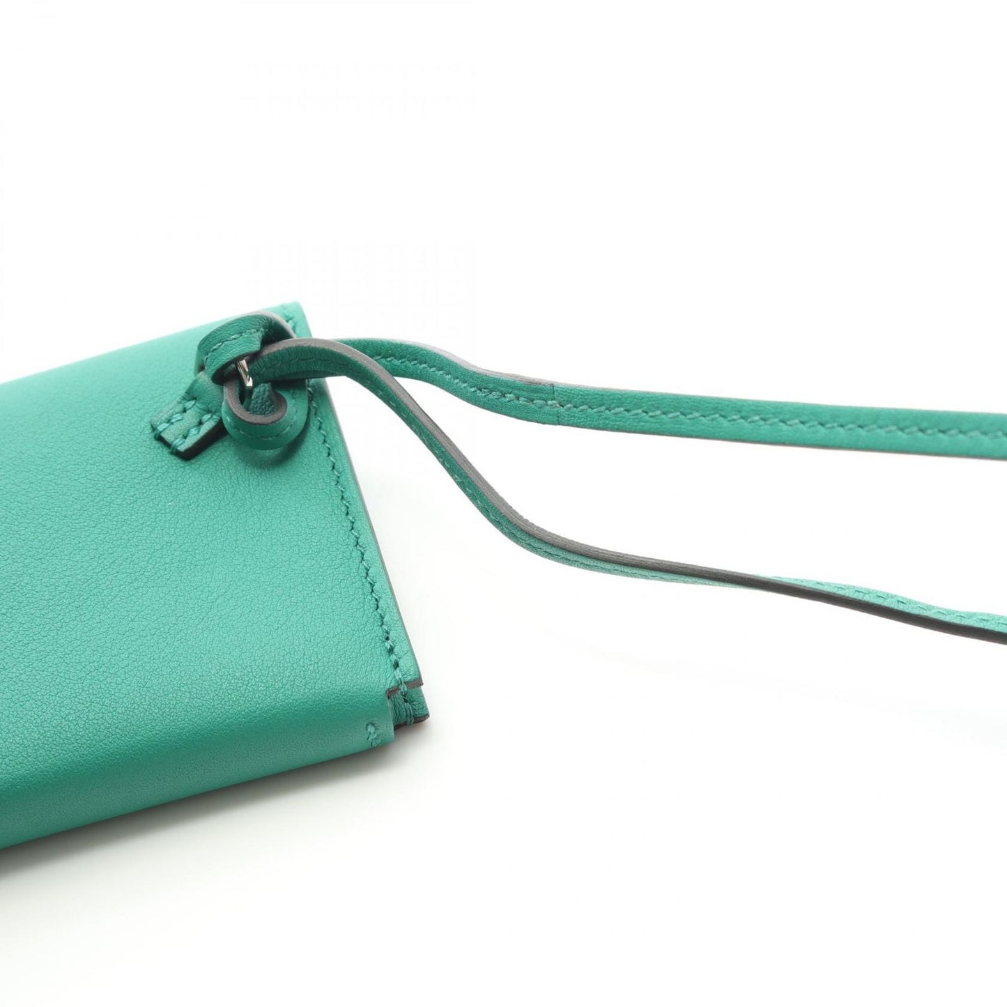 HERMES Vert Vertigo Snap Card Case - Unused Luxury Accessory