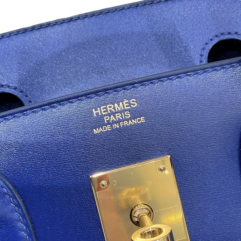 HERMES Birkin 30 Blue Saphir with Gold Hardware - Exquisite Craftsmanship