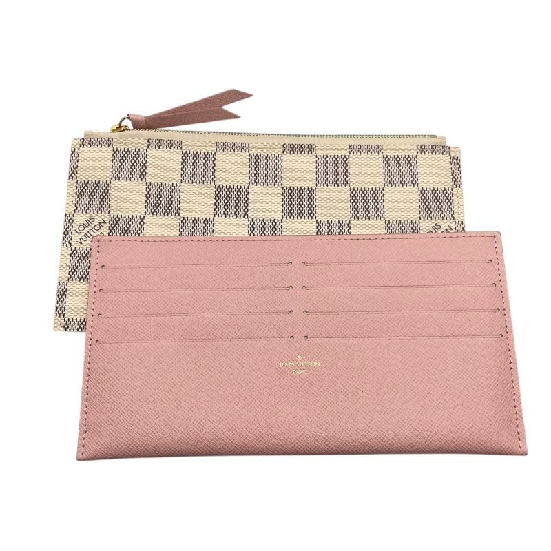 Louis Vuitton Pochette Felicie N63106 White Damier Azur Shoulder Bag