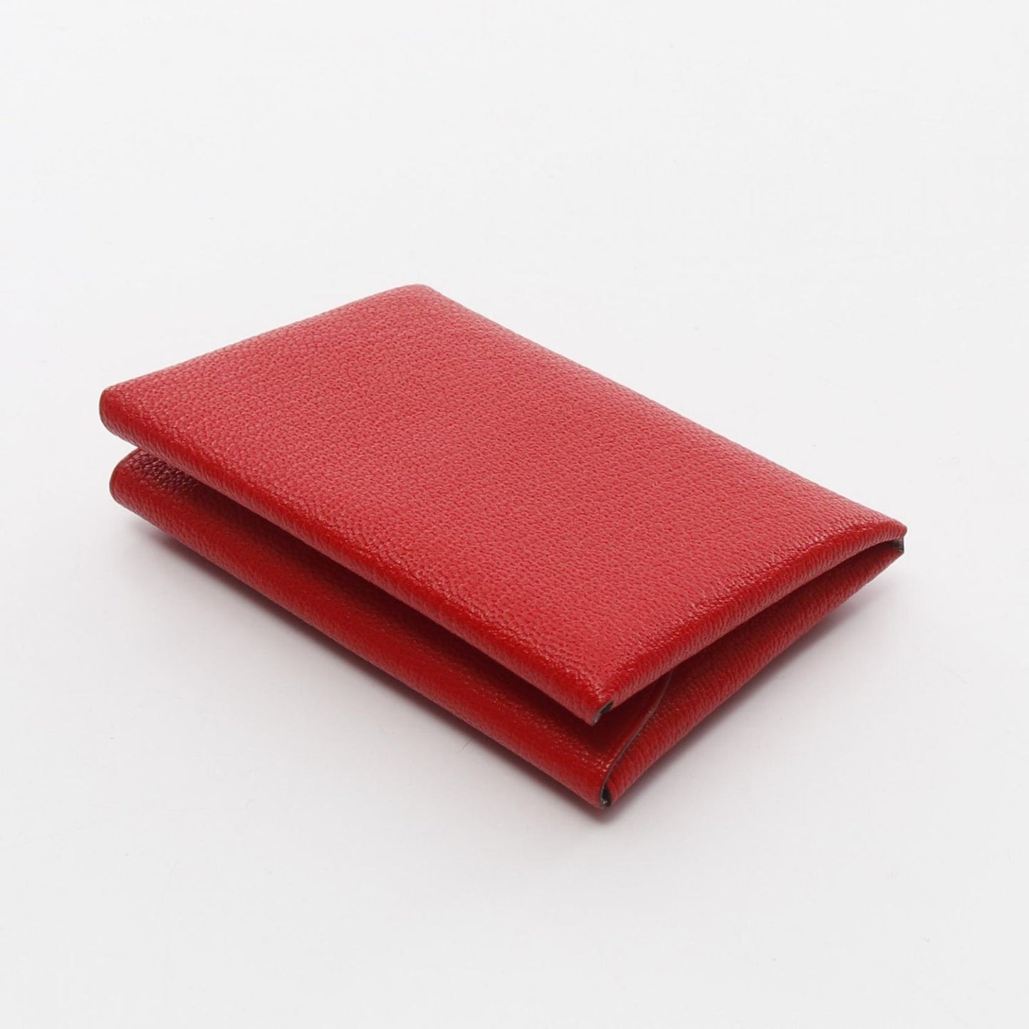 HERMES Calvi Duo Coin Case in Rouge de Coeur/Rose Darlene - Unused
