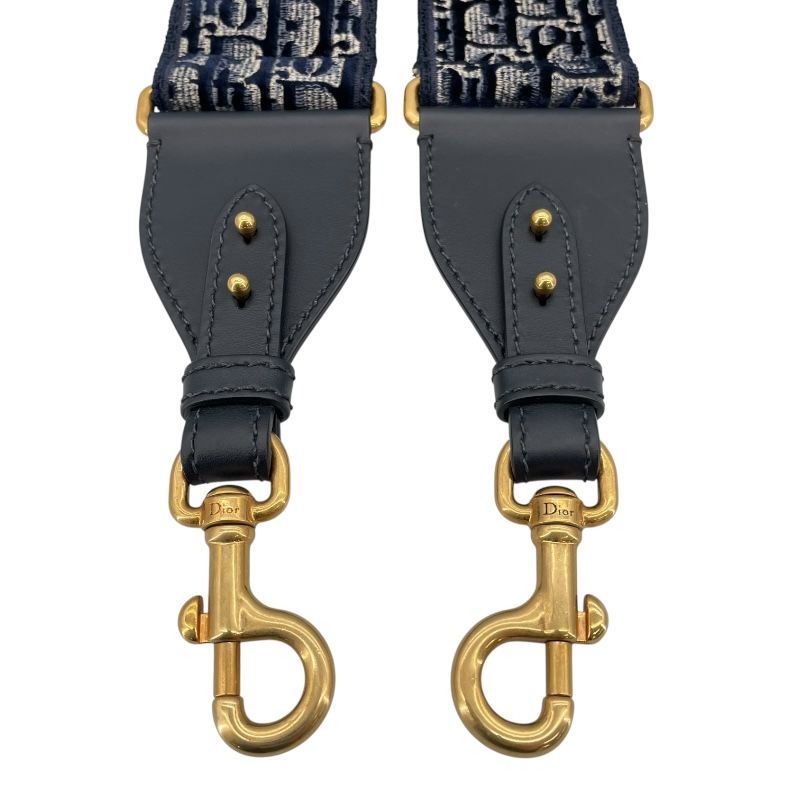 Christian Dior Oblique Velvet Strap in Blue Canvas & Leather