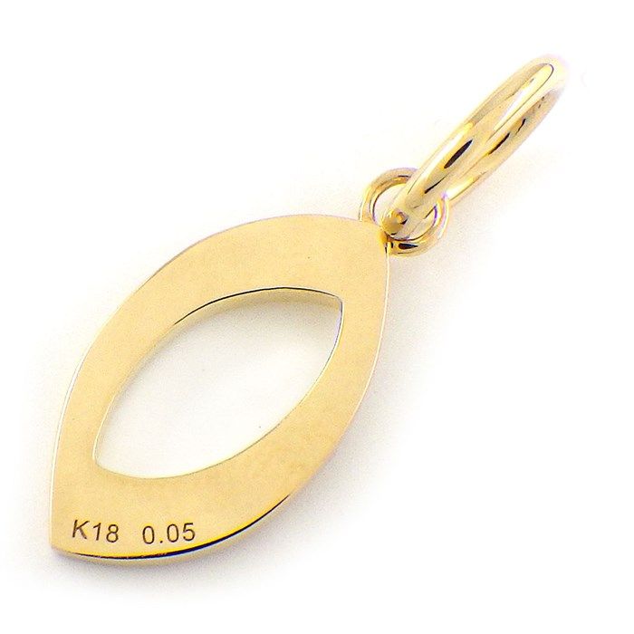 Exquisite Diamond Pendant in K18 Yellow Gold - Number 0 Motif